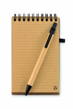 Logo trade advertising products image of: A6 Cork notepad with pen