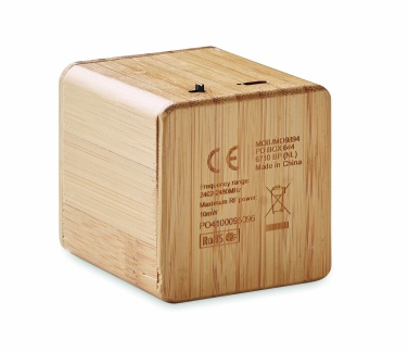 Logotrade promotional merchandise image of: Bamboo wireless speaker