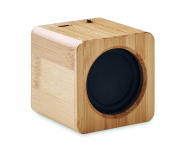 Logo trade promotional products picture of: Bamboo wireless speaker