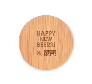 Logo trade promotional merchandise image of: Bamboo bottle opener/ coaster DAKAI