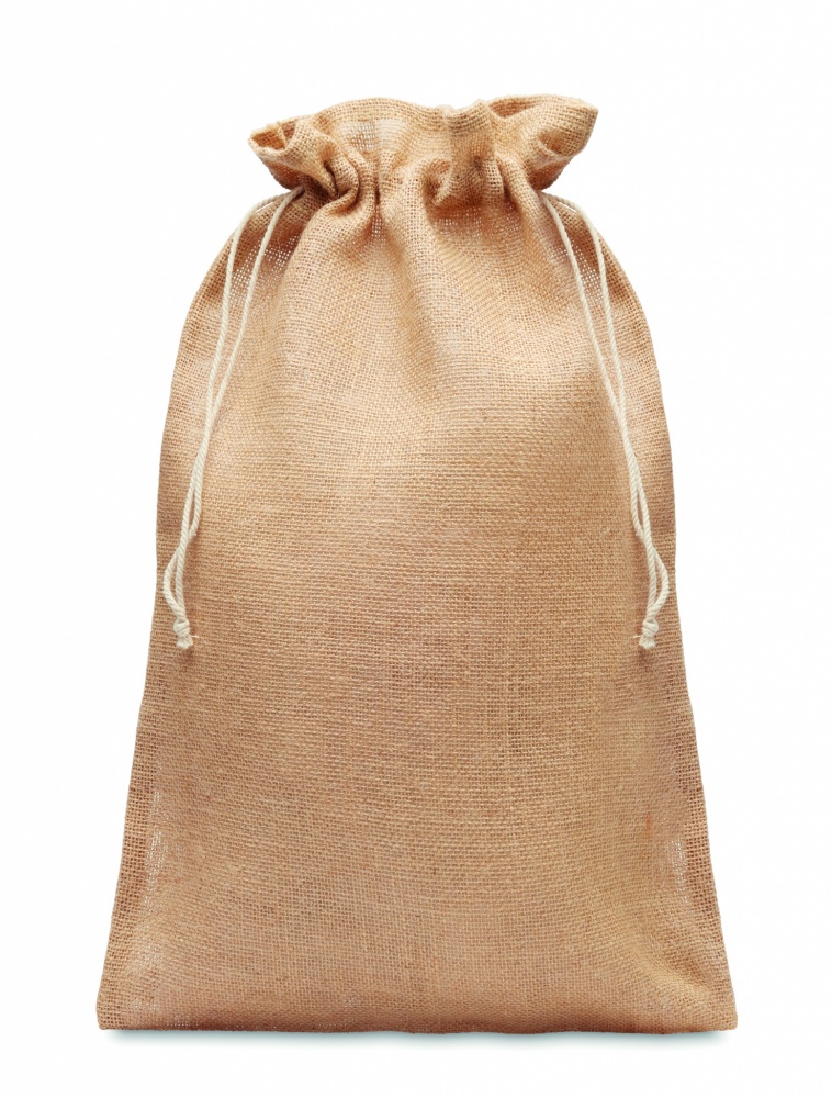 Logo trade promotional gift photo of: Large jute gift bag 30x47 cm