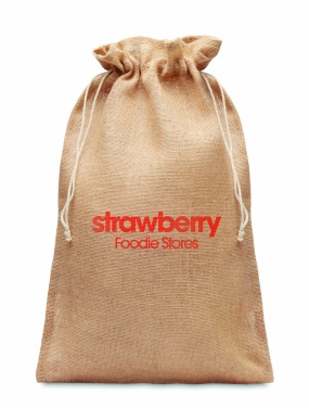 Logotrade promotional item picture of: Large jute gift bag 30x47 cm