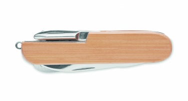 Logo trade business gifts image of: Multi tool pocket knife bamboo