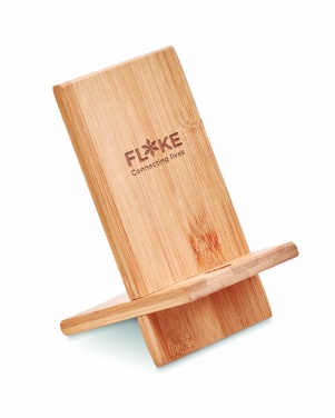 Logo trade promotional giveaways image of: Bamboo phone stand/ holder WHIPPY