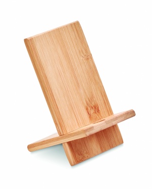 Logo trade promotional product photo of: Bamboo phone stand/ holder WHIPPY