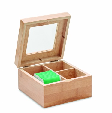 Logo trade corporate gifts image of: Bamboo tea box