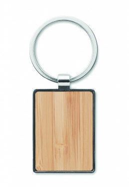 Logotrade promotional giveaway image of: Rectangular key ring bamboo WEST