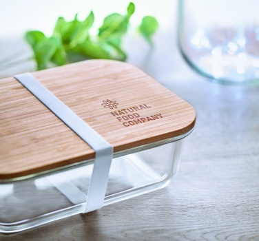 Logotrade promotional product image of: Glass lunchbox with bamboo lid