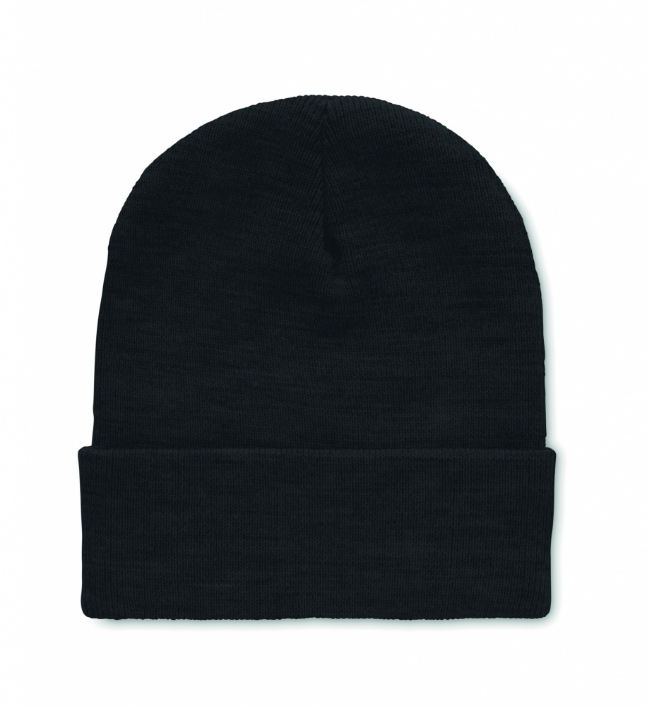 Logo trade advertising products picture of: Beanie in RPET with cuff
