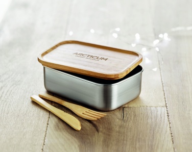 Logo trade promotional products image of: Stainless steel lunchbox 600ml