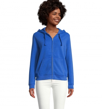 Logotrade promotional gift image of: SPIKE WOMEN ZIP HOOD SWEAT