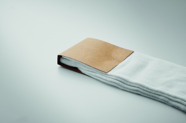 Logo trade promotional merchandise photo of: Pair of socks in gift box L