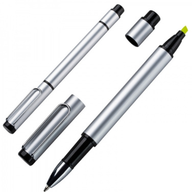 Logo trade advertising products image of: Metal duo pen GETAFE