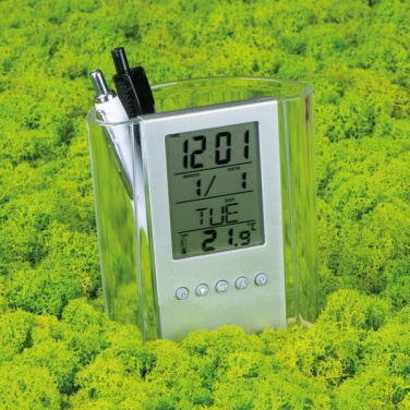 Logo trade promotional giveaway photo of: Acrylic desk pen holder MADRID