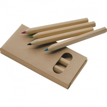 Logo trade promotional products image of: Wooden crayons MINNIE