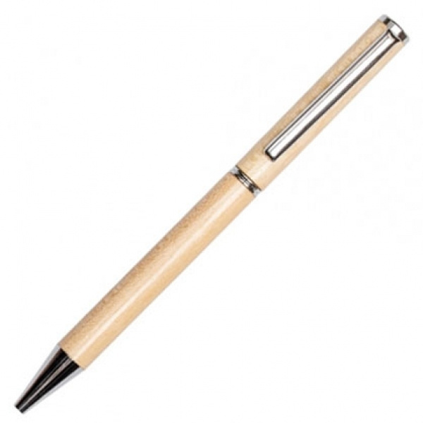 Logo trade promotional products image of: Wooden ballpen HEYWOOD