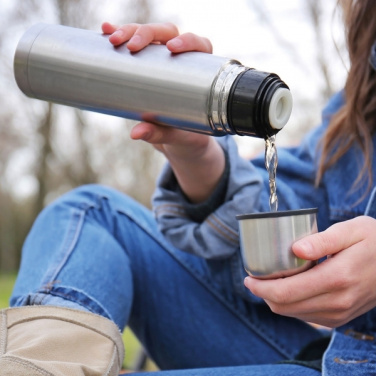 Logotrade promotional merchandise image of: Stainless steel isolating flask VIRGINIA BEACH 100 ml