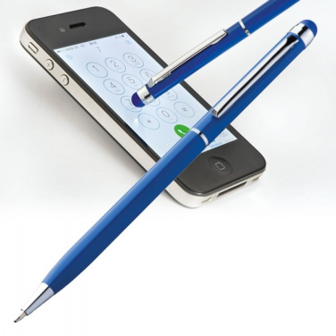 Logo trade business gifts image of: Metal ballpen with touch pen NEW ORLEANS