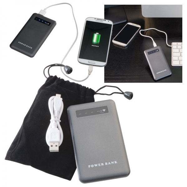 Logo trade corporate gifts image of: Power bank KINGSVILLE