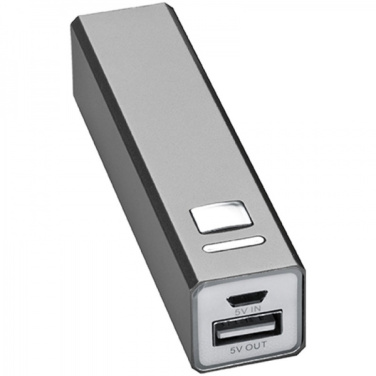 Logo trade promotional item photo of: Metal power bank PORT HOPE 2200mAh