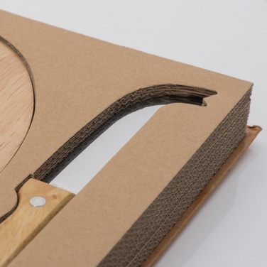 Logotrade advertising products photo of: Cheese chopping board with knife GOUDA