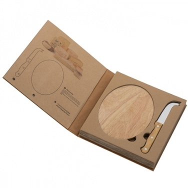 Logotrade advertising products photo of: Cheese chopping board with knife GOUDA