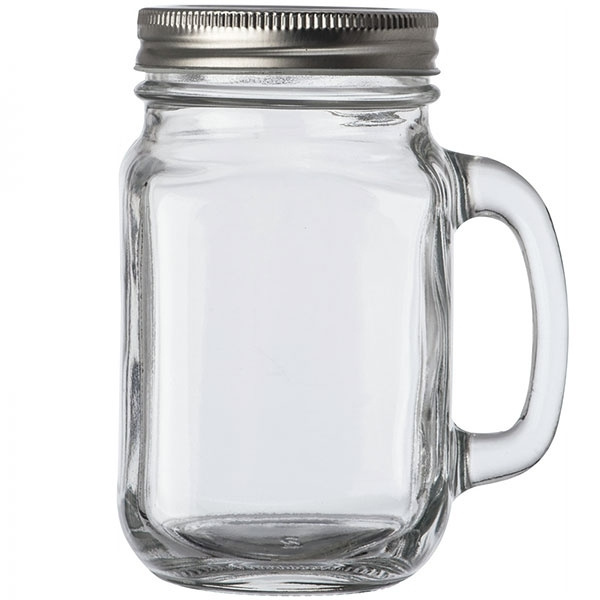 Logotrade advertising product picture of: Drinking glass with handle and lid TREVISO 450 ml