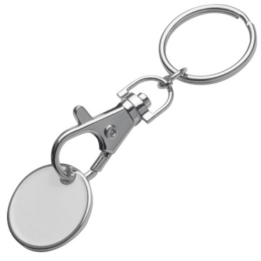 Logo trade promotional merchandise image of: Keyring with shopping coin ARRAS