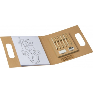 Logotrade promotional item image of: Kids coloring book with colored pencils FORIO
