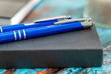 Logo trade promotional product photo of: Metal writing set CLAREMONT