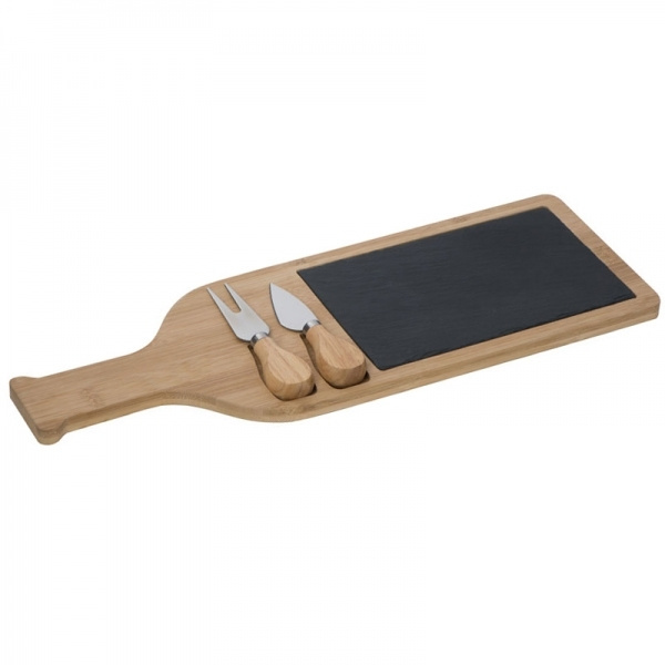 Logotrade business gifts photo of: Cheese chopping board with slate plate CALAIS