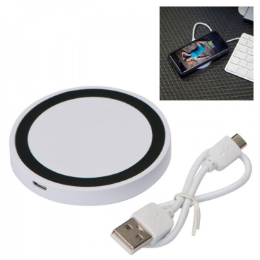 Logo trade promotional giveaways image of: Induction charger KARTHAGO