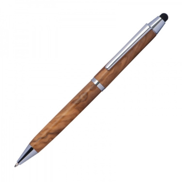 Logotrade promotional merchandise photo of: Wooden ballpen with touch function ERFURT