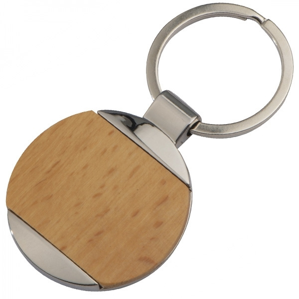 Logo trade promotional giveaways image of: Wooden keyring LANGHAUS