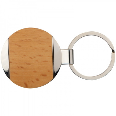Logo trade promotional giveaway photo of: Wooden keyring LANGHAUS