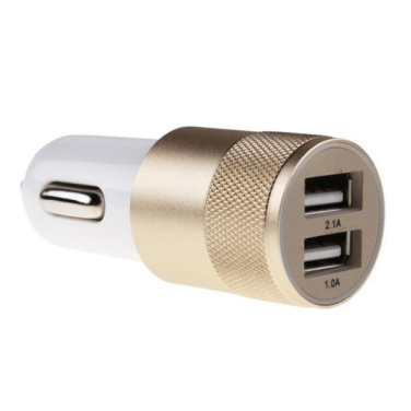Logo trade business gifts image of: Metal car charger