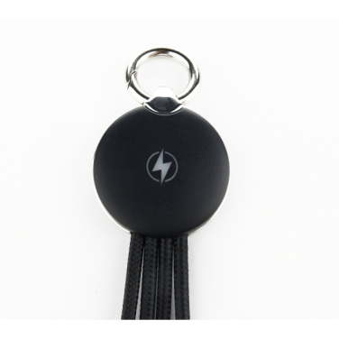 Logo trade promotional giveaways image of: 3in1 cable with enlighted logo for engraving, RXD-368