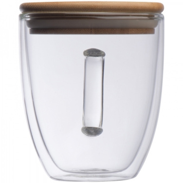 Logotrade promotional giveaway picture of: Double-walled glass cup GERTHE 350 ml