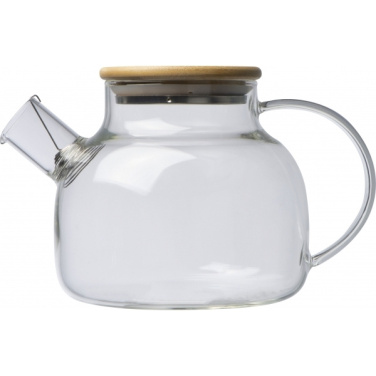 Logo trade advertising products picture of: Glass jug with bamboo lid FRANKFURT 1000ml