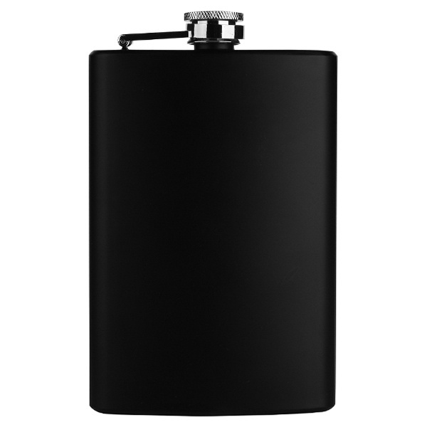 Logotrade business gift image of: Hip flask OLYMPOS Schwarzwolf