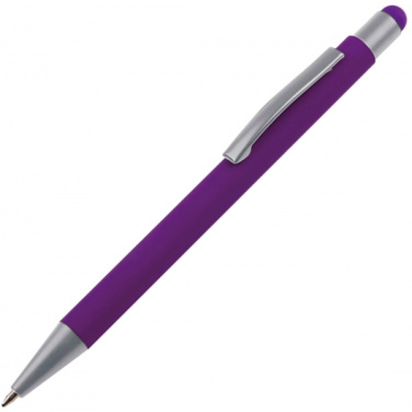 Logo trade business gifts image of: Metal ballpen touch pen soft touch SALT LAKE CITY