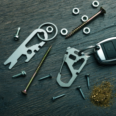 Logotrade corporate gift picture of: Multifunctional keychain ATACAMA Schwarzwolf