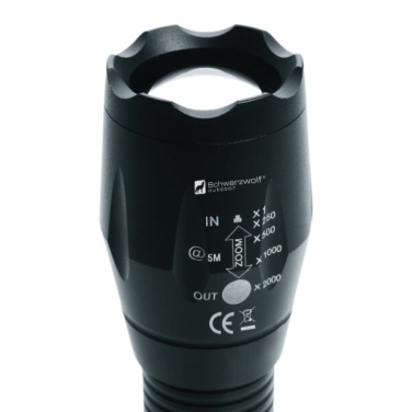 Logotrade promotional gift picture of: Flashlight ANTELAO Schwarzwolf