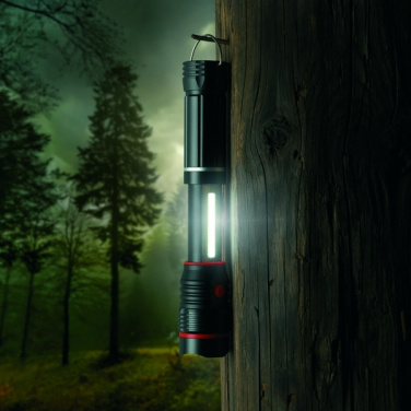 Logo trade promotional merchandise image of: Flashlight BIWA Schwarzwolf