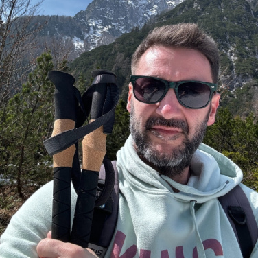 Logotrade promotional product image of: Trekking poles DENALI Schwarzwolf