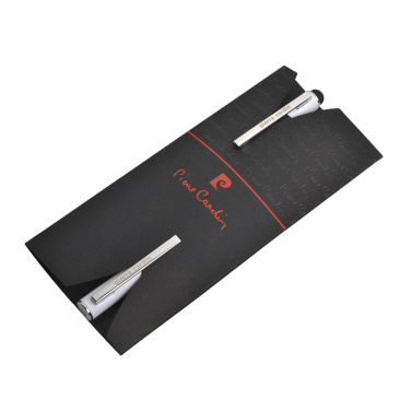 Logo trade advertising product photo of: Writing set ballpoint pen & roller soft touch CLAUDIE