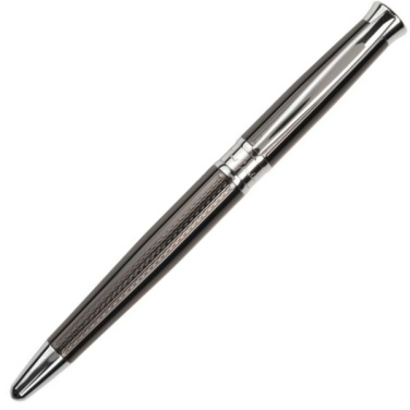Logo trade promotional merchandise photo of: Metal set of ballpoint pen and roller ROI