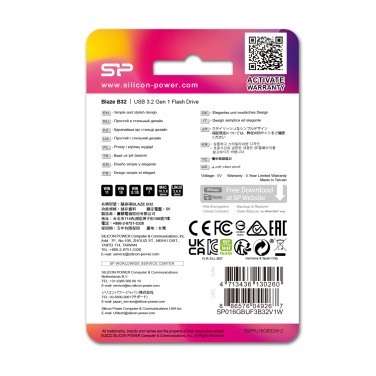 Logo trade promotional gifts picture of: PENDRIVE SILICON POWER B32 3.2