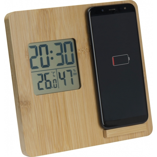 Logotrade promotional merchandise image of: Bamboo weather station GRANADA