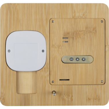 Logo trade promotional gifts picture of: Bamboo weather station GRANADA